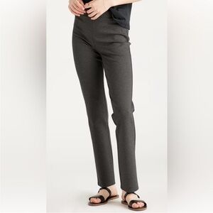 Quince Charcoal Gray Ultra-Stretch Ponte Pants Straight Leg